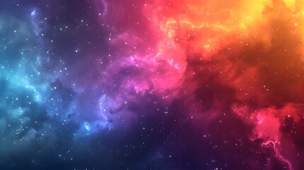 vivid and dimensional cosmic nebula with blurred starry background