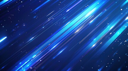 Wall Mural - A blue and yellow striped background with a starry sky. The blue and yellow stripes are illuminated with a golden glow