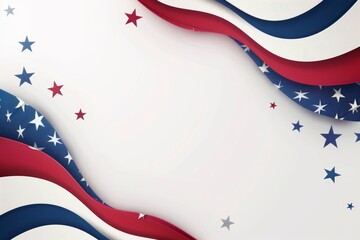 Wall Mural - Elegant and simple Patriot Day design with a plain background.