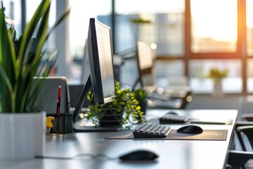 Poster - Modern business workspace with professional tools.