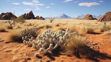 Wall Mural - cactus in desert.