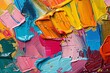 © qorqudlu - Close-up of thick multicolored paint strokes can serve as a vibrant abstract wallpaper or background best-seller