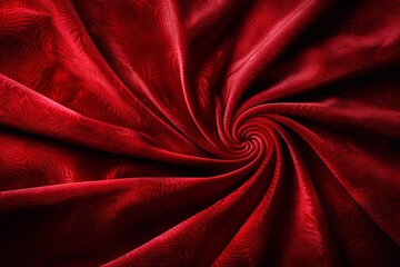 Sticker - An elegant swirling pattern of red fabric suggesting an abstract, dynamic and upscale wallpaper or background best-seller