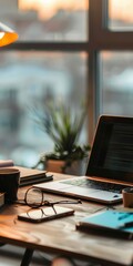 Poster - Modern office background with business essentials.