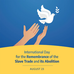 Wall Mural - vector graphic of International Day for the Remembrance of the Slave Trade and its Abolition celebration.