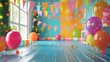 © Cloudyew - Colorful party environment captured with blank area for personalized content