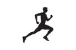 © imrangdpro - Running silhouette vector art illustration.