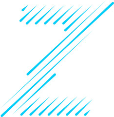 Poster - Shading Line Alphabet Design Letter Z