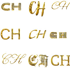 Uppercase letter CH of the alphabet
