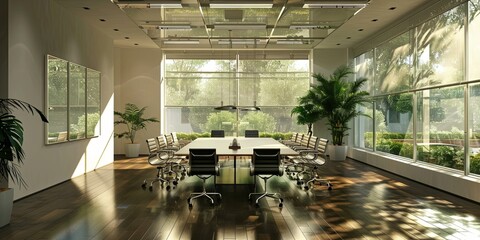 Aufkleber - A conference room is a dedicated space within an office or workplace where business meetings and discussions take place