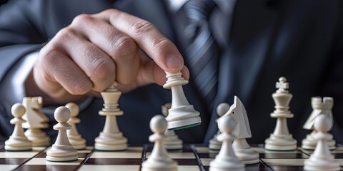Aufkleber - Business strategy involves planning and decision-making processes aimed at achieving long-term objectives and maximizing profitability