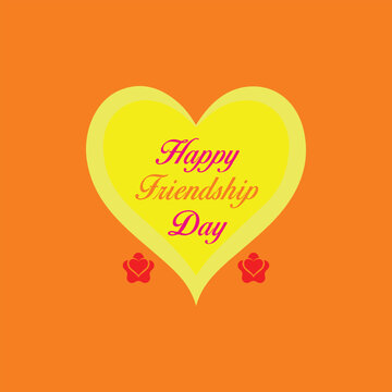 Happy Friendship day vector illustration with text and elements for celebrating friendship day.