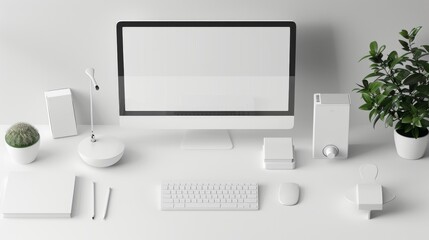 Poster - Versatile mockup layout with a white background for flexible use.