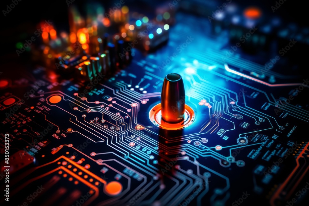 Computer Analyzing And Measuring Fingerprints On A Digital Surface For