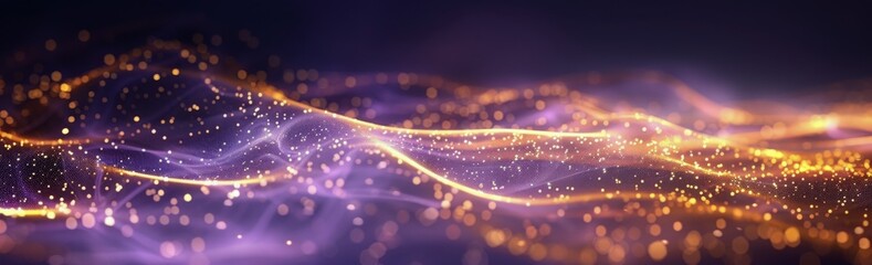 Abstract Purple And Yellow Swirling Lights