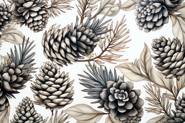 Canvas Print - Pinecones - Generative AI