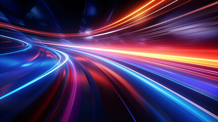Poster - Abstract three-dimensional glowing curve background, abstract graphic poster PPT background