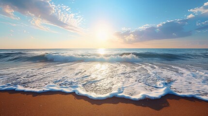 Canvas Print - Beach with Calm Waves 