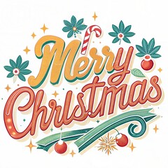 merry christmas hand drawn lettering
