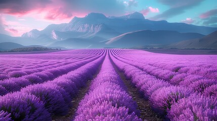 Canvas Print - lavender field in region