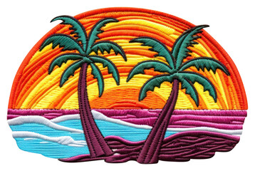 Poster - PNG Beach embroidery pattern craft