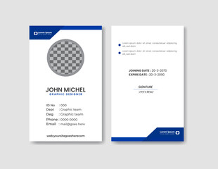 ID Card Template Design. Office Employee Id card vector. modern corporate identity business card template