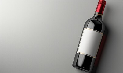 minimalistic and elegant design of red wine on a plain background with copy space.