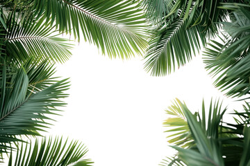 Wall Mural - PNG Palm tree border nature plant green.