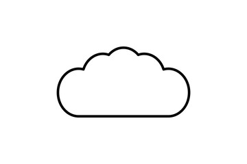 Poster - Cloud icon. icon related to cloud computing. suitable for web site, app, user interfaces, printable etc. line icon style. simple vector design editable