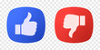 © SANALRENK - Thumb up and Thumb down icons. Ok, yes, good, like and no, not, bad, dislike symbols. Easy editable vector design.