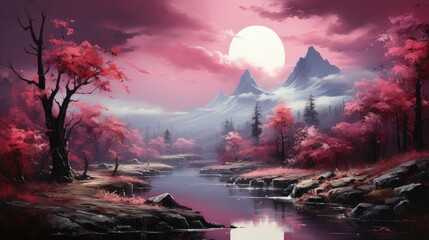 Wall Mural - Serene landscapes in natural beauty