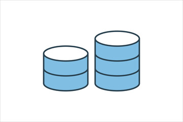 Poster - storage icon. icon related to cloud computing. suitable for web site, app, user interfaces, printable etc. flat line icon style. simple vector design editable