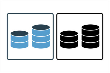 Poster - storage icon. icon related to cloud computing. suitable for web site, app, user interfaces, printable etc. solid icon style. simple vector design editable
