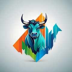 Wall Mural - bull head vector