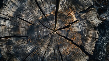 Aufkleber - The age of the stump is broken naturally  book cover background design template website banner wallpaper : Generative AI