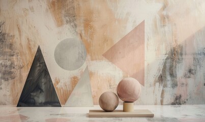 Wall Mural - set of abstract shapes on the wall