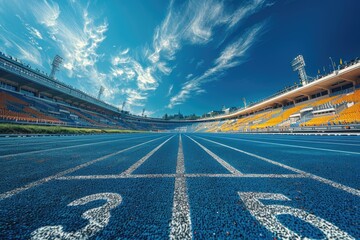 Canvas Print - Sports Stadium and Runway