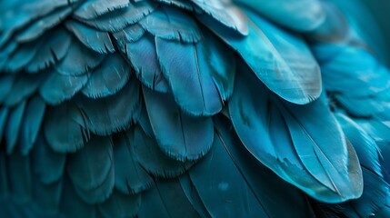 Poster - blue feather pigeon macro photo texture or background : Generative AI