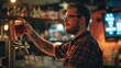 © bird_saranyoo - A Man holding a glass in a brewery Guidelines for making homemade beer.