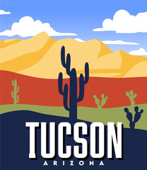 Poster - Tucson Arizona with beautiful views