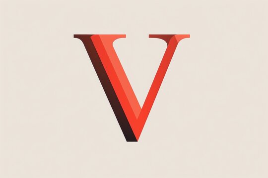 A minimalist illustration of the letter V featuring clean lines and a simple elegant design. This versatile illustration can be used in a variety of projects.