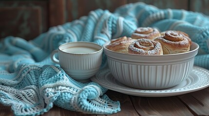 Poster - cup of coffee and cookies