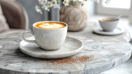 Wall Mural - cup of coffee and cookies