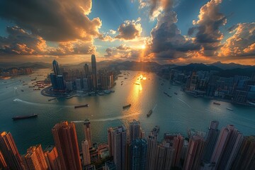 Wall Mural - Hong Kong Skyline