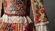 © Parintron - A traditional Hungarian folk costume with floral embroidery and colorful patterns.
