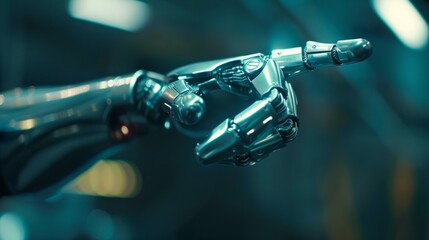 Poster - A robot hand pointing to something