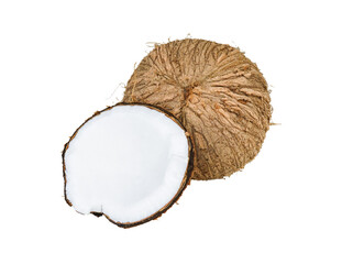 Wall Mural - coconut isolated on transparent background.