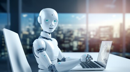 Poster - artificial intelligence-powered chatbot providing customer service in multiple languages.