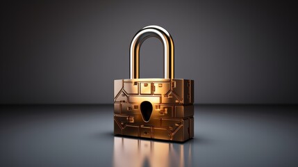 Leinwandbilder - padlock with a keyhole in the shape of a padlock, emphasizing the importance of global cybersecurity cooperation.