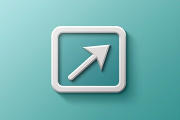 Arrow icon pointing right against a turquoise background